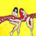 Florales fauves_42x30_ Acrylique ©Nawall