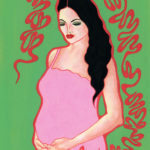Naissance Fille_30x21_Acrylique ©Nawall