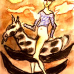 Equus au galop _30x20_ Pastel gras ©Nawall
