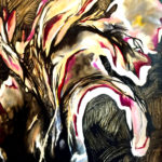 Guerre rose_84x70_ Huile sur toile ©Nawall