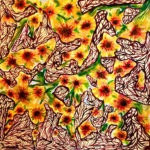 Le sol tourne_58x58_Acrylique sur toile _©Nawall